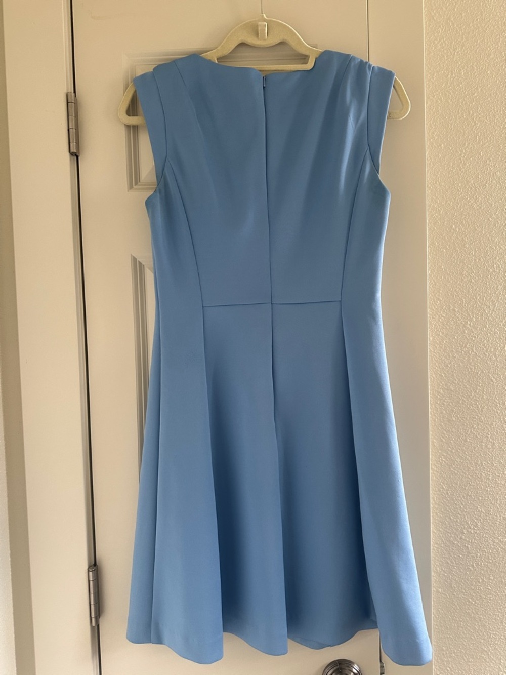 Vince Camuto Sky Blue Sleeveless Midi Fit-and-Flare Dress